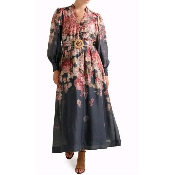 Ever New Dresses & Skirts - Sz 4 - Ever New Peyton Belted Long Sleeve Button Front Maxi Dress MSRP $209